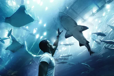 Dubai Aquarium viewing tunnel